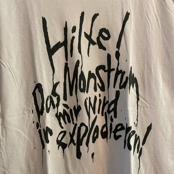 AMERICAN APPAREL Monster Anime Gray T Shirt with Text Short Sleeves Size M - Picture 2 of 8